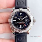 (GF) Replica Breitling Avenger II GMT Black Arabic Dial Watch